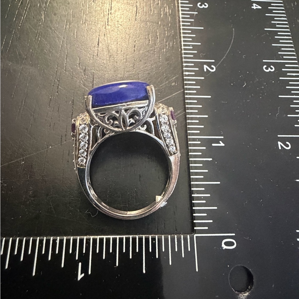 Chuck Clemency Lapis ring Sterling Size 10